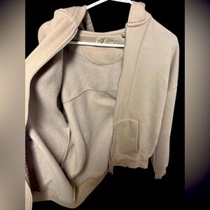 Free Planet Beige Zip-Up Hoodie